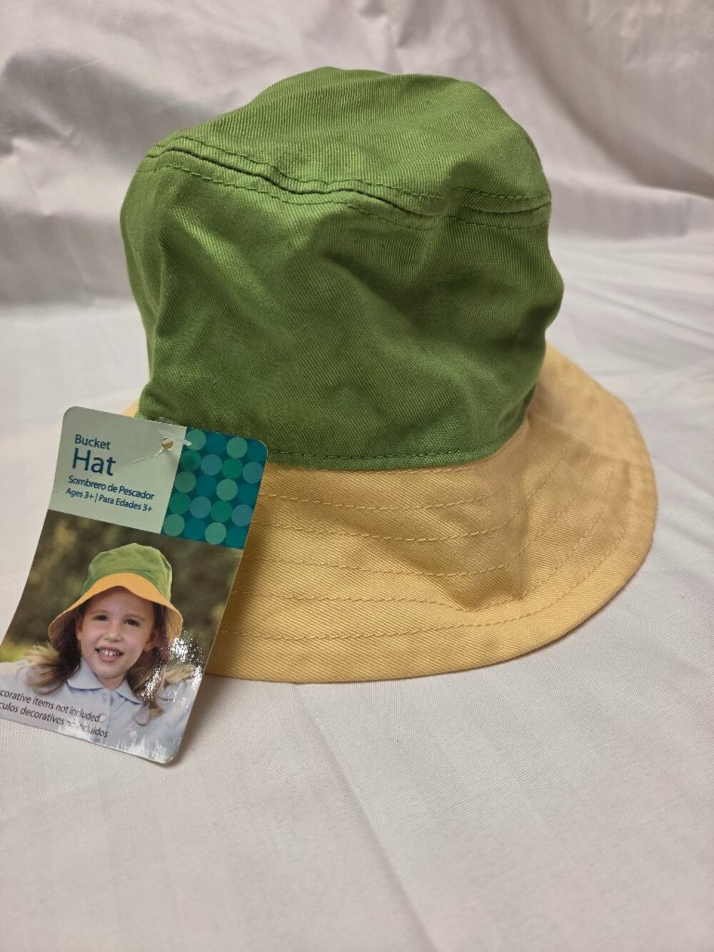 Midwest Toddler One Size Green/ Yellow Bucket Hat, New